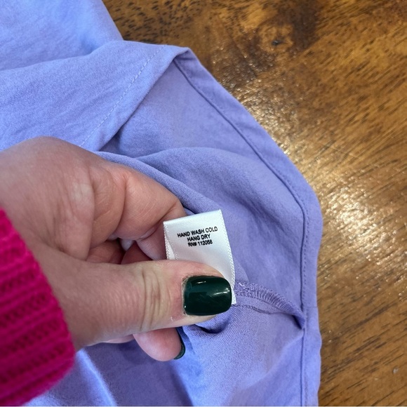 Zenana light purple lavender short sleeve oversized top size small - Picture 6 of 7